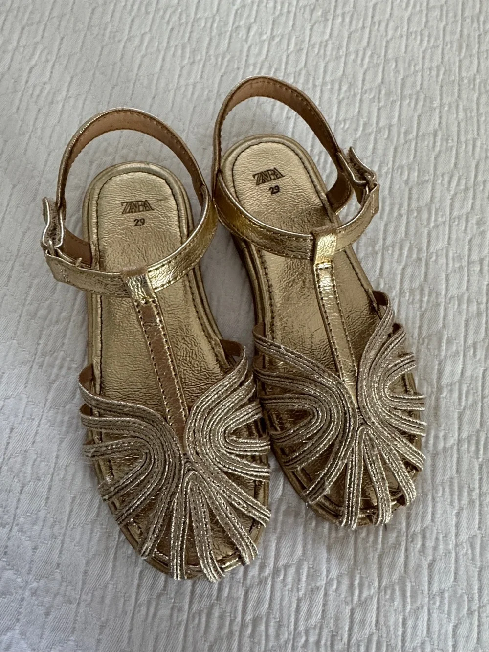 Zara Kids Metallic Sandals